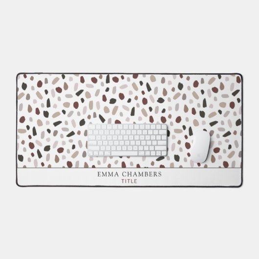 Modern Terrazzo Tegel Pattern Gepersonaliseerd Bureaumat (Keyboard & Muis)