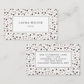 Modern Terrazzo Tegel Pattern Professional Visitekaartje (Voorkant / Achterkant)