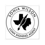 Modern Texas Notional Public Loan Signing Agent Zelfinktende Stempel (Design)