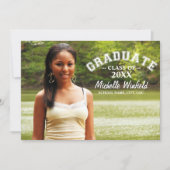 Modern Text Overlay Photo Afstuderen Kaart (Voorkant)