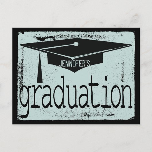 Modern Texture Graduation Party Uitnodiging Briefkaart (Voorkant)