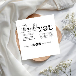 Modern Thank You For Shopping Small Branding Bedankkaart