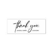 Modern thank you handlettering script wedding  	rubberstempel (Gestempeld)