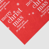 Modern Thank you Merry Christmas purchase Tissuepapier (Detail)