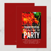 MODERN THANKSGIVING DINER INVITATIE | RED KAART (Voorkant / Achterkant)