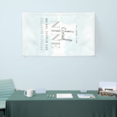 Modern 'The Bride is On Cloud Nine' Welkom Bord Spandoek (Beurs)