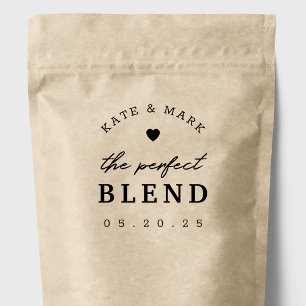 Modern The Perfect Blend Trouwkoffie Favor Zelfinktende Stempel