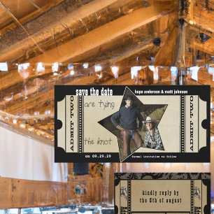  modern theaterkaartje opslaan Datum Save The Date