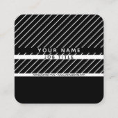 Modern Thin Striped Minimalistisch Vierkante Visitekaartje (Voorkant)