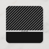 Modern Thin Striped Minimalistisch Vierkante Visitekaartje (Achterkant)