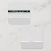 Modern Thin Striped Minimalistisch Vierkante Visitekaartje (Voorkant / Achterkant)