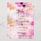 Modern Tie Dye Abstract Roze Kaart (Voorkant / Achterkant)