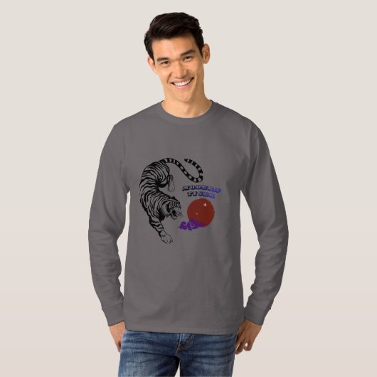Modern Tiger Graphic Art T-shirt (Voorkant volledig)