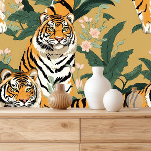 Modern Tiger Print Design Behang