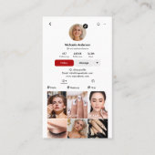 Modern TikTok Influencer QR Code & Socials Visitekaartje (Voorkant)