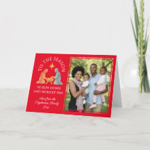 Modern TIS IS HET SEIZOEN Familie Foto Kerstmis