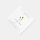 Modern Toast Script Trouwpapier Servet (Hoek)