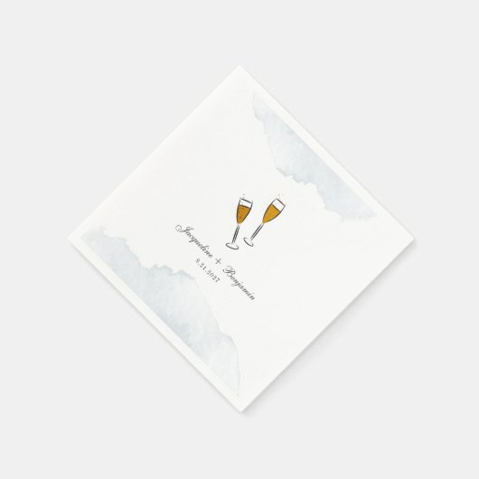 Modern Toast Script Trouwpapier Servet (Hoek)