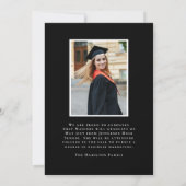 Modern Toen en Nu 3 Foto Afstuderen Aankondiging (Achterkant)