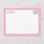 Modern Tones Geboorteaankondiging - Roze Aankondigingskaart (Achterkant)