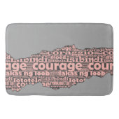 Modern Torn Gray & Roze Courage Typografie Badmat (Voorkant)