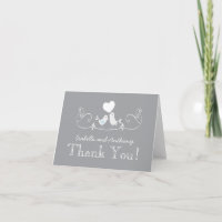 Modern Tortelduifjes Baby shower dank u nota Kaart