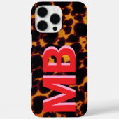 Modern tortoiseshell-monogram Case-Mate iPhone case (Achterkant)