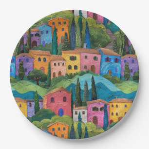 Modern Toscaans patroon Papieren Bordje