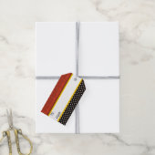 Modern tot-van in rood, wit, zwart en goud cadeaulabel (Met Touw)