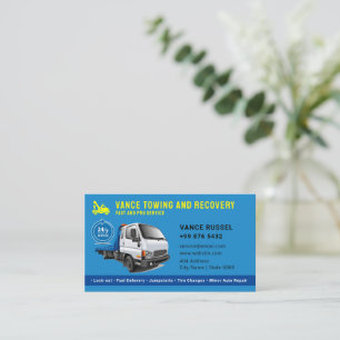 Modern Towing Service   blauw Visitekaartje