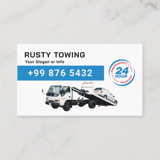 Modern Towing Service | wit Visitekaartje (Achterkant)