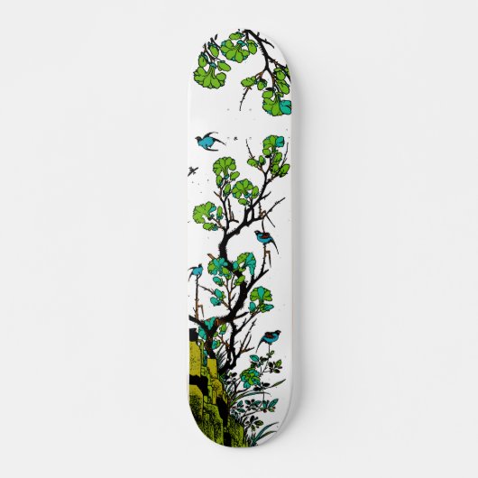 Modern Traditional Chinees Natuur Scene Graphic Skateboard (Voorkant)