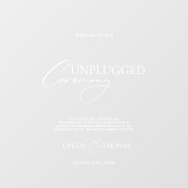 Modern Transparant Bruiloft Unplugged Ceremonie Te Raamsticker (Vel)