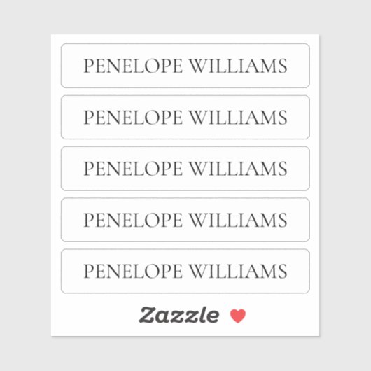 Modern Transparent Business Label – Custom Text (Vel)