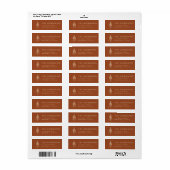 Modern Tree Forest Rustic Wedding Retouradres Etiket (Full Sheet)