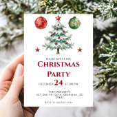 Modern Tree Holiday Kerstdiner Kaart