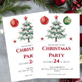 Modern Tree Holiday Kerstdiner Kaart