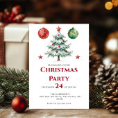 Modern Tree Holiday Kerstdiner Kaart