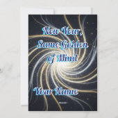 Modern Tree New Year Holiday Card Feestdagenkaart (Achterkant)
