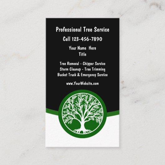 Modern Tree Trimmer Landscaping Visitekaartjes (Voorkant)