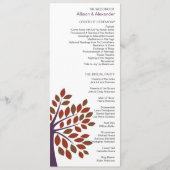 Modern Tree Wedding-programma Programma (Voorkant)