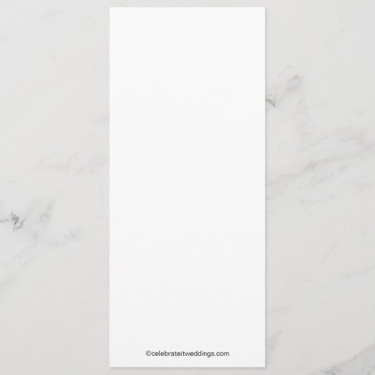 Modern Tree Wedding-programma Programma (Achterkant)