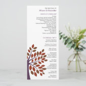 Modern Tree Wedding-programma Programma (Staand voorkant)