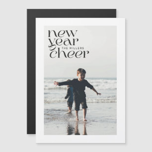 Modern Trends Nieuwjaar Cheer Foto Magnetische Kaa Magnetische Uitnodiging