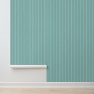 Modern Trendy 1" krijtstreep licht Blauwgroen blau Behang