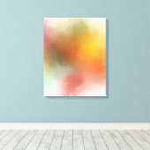 Modern Trendy Abstract Art Blue Red Yellow Paars Canvas Afdruk (Insitu (Houten vloer))