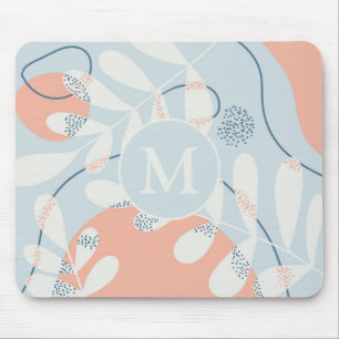 Modern Trendy Abstract Botanical Art Monogram Muismat