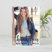 Modern Trendy Afstuderen Dank je wel Aankondiging (Staand voorkant)