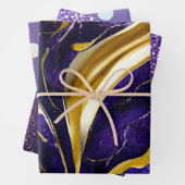 Modern Trendy Amnesty Paars Multiple Patterned Inpakpapier Vel (In situ)