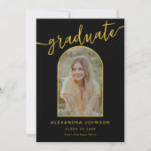 Modern Trendy Arch Foto Afstuderen Aankondiging (Voorkant)